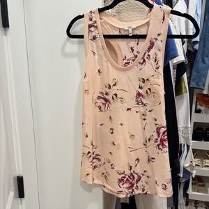 Joie Floral Tank Top - Cream and Red